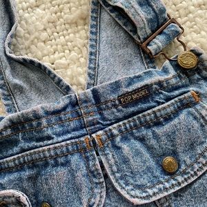 vintage pop model denim overalls